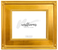 Classic Gold Leaf Wood Plein Air Gallery Closed Corner Picture Frame - West Frames