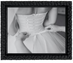 Countess Gothic Black Ornate Embossed Victorian Wood Picture Frame