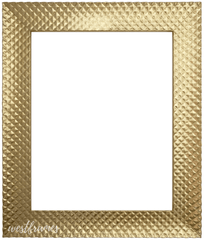 Diamond Pattern Wood Wall Picture Frame Gold Finish - West Frames