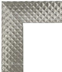 Diamond Pattern Wood Wall Picture Frame Silver Finish - West Frames