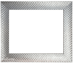 Diamond Pattern Wood Wall Picture Frame Silver Finish - West Frames