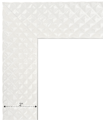 Diamond Pattern Wood Wall Picture Frame White Finish - West Frames