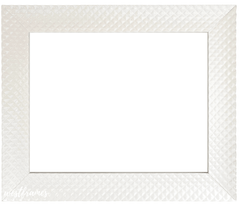 Diamond Pattern Wood Wall Picture Frame White Finish - West Frames