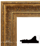 Elegance French Ornate Embossed Wood Picture Frame Antique Gold 3.75" Wide - West Frames