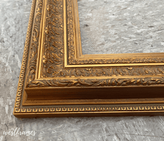 Elegance French Ornate Embossed Wood Picture Frame Antique Gold - West Frames