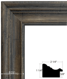 Farmhouse Distressed Rustic Picture Frame Natural Wood Gray Brown 2.25" Wide - West Frames
