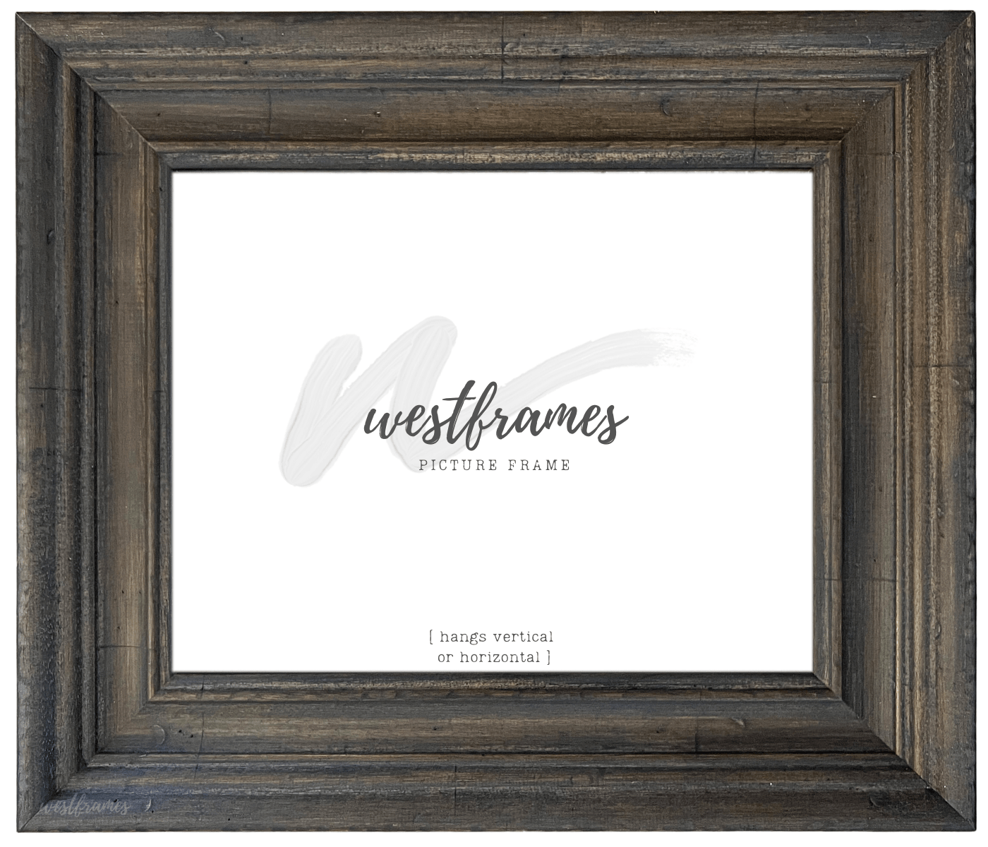 Farmhouse Distressed Rustic Picture Frame Natural Wood Gray Brown 2.25" Wide - West Frames