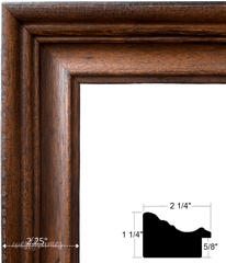 Farmhouse Distressed Rustic Picture Frame Natural Wood Pecan Finish - West Frames