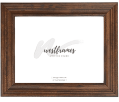 Farmhouse Distressed Rustic Picture Frame Natural Wood Pecan Finish - West Frames