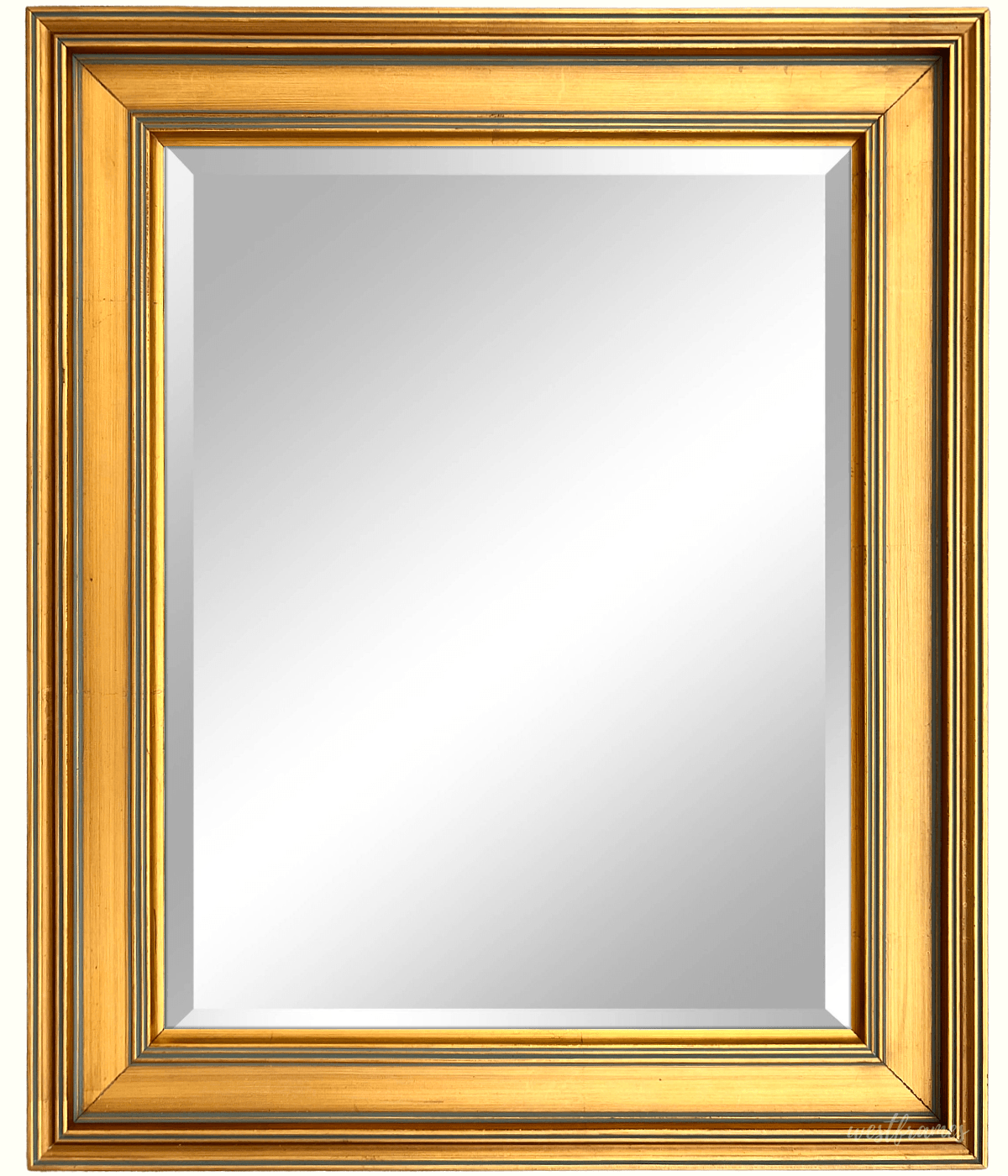 Gallery Classic Antique Gold Leaf Wood Framed Wall Mirror 2" - West Frames