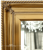 Gatsby Antique Gold Leaf Wood Baroque Framed Wall Mirror - West Frames