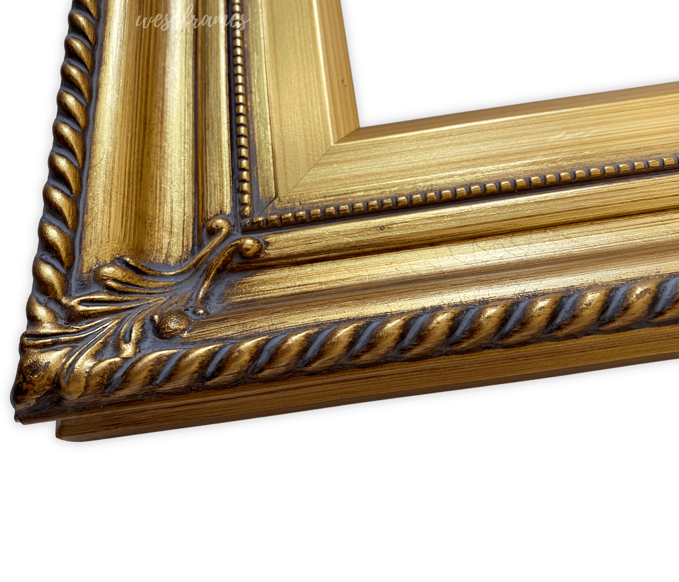 Gatsby Antique Gold Leaf Wood Baroque Picture Frame 3.25" Wide - West Frames