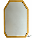 Geometric Gold Wood Framed Bathroom Vanity Mid-Century Modern Accent Wall Mirror - West Frames