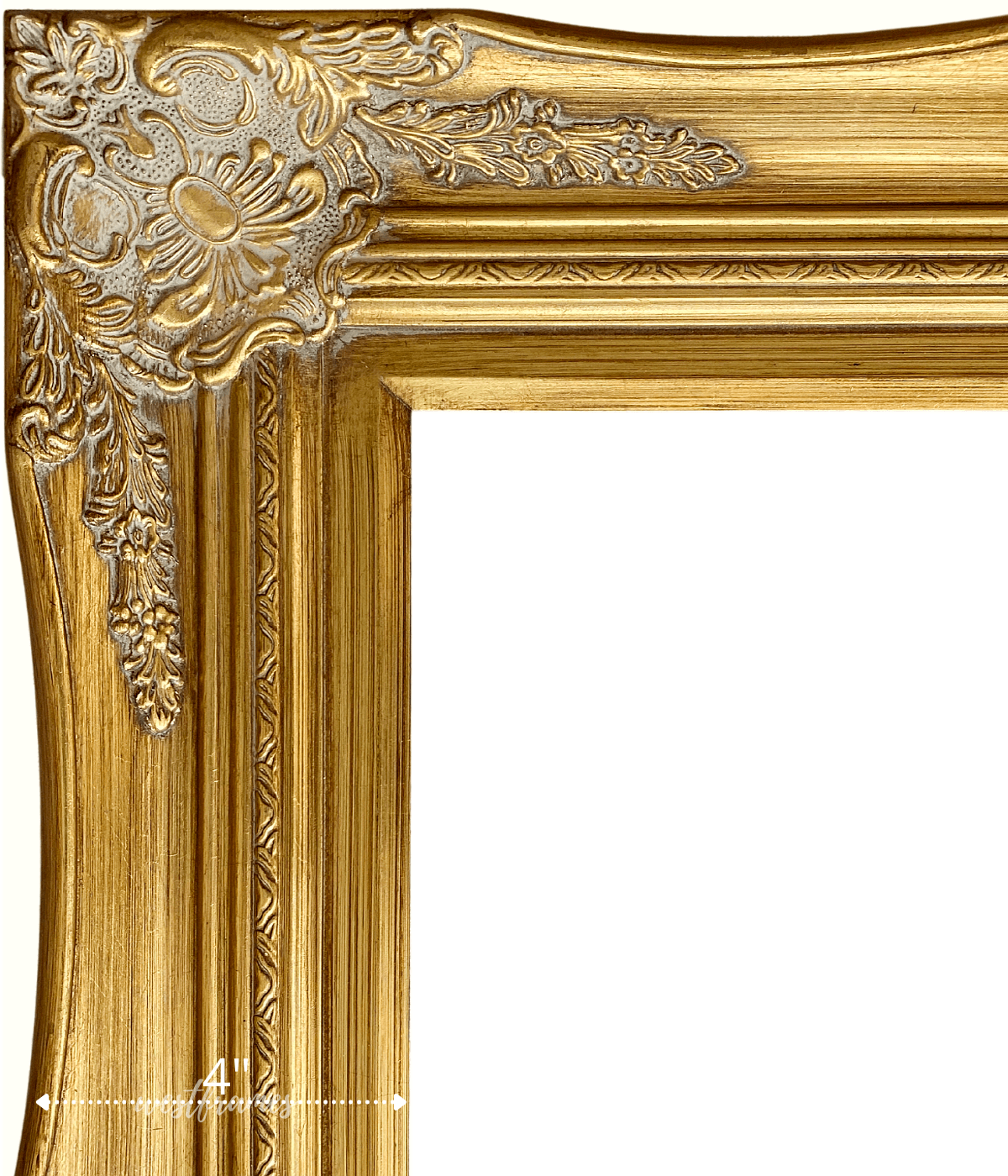 Vintage French Country Gold Picture Frame, Fits 34 X 48