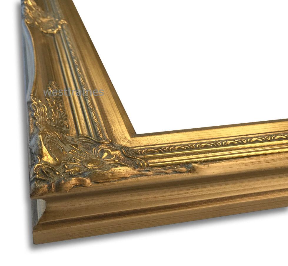 Parisienne French Ornate Embossed Wood Picture Frame Antique Gold Pati –  West Frames