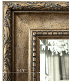 Georgina Ornate Antique Silver Light Gold Framed Wall Mirror - West Frames