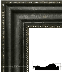 Havana Distressed Picture Frame Dark Charcoal Black - West Frames