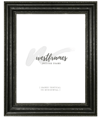 Havana Distressed Picture Frame Dark Charcoal Black - West Frames