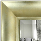 Hugo Modern Contemporary Decorative Scoop Framed Wall Mirror Light Gold Finish - West Frames