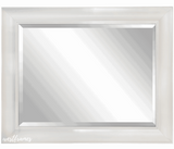 Hugo Modern Contemporary Decorative Scoop Framed Wall Mirror White Finish - West Frames