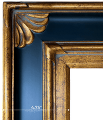 Isabella French Baroque Antique Black Wood Wall Picture Frame - West Frames