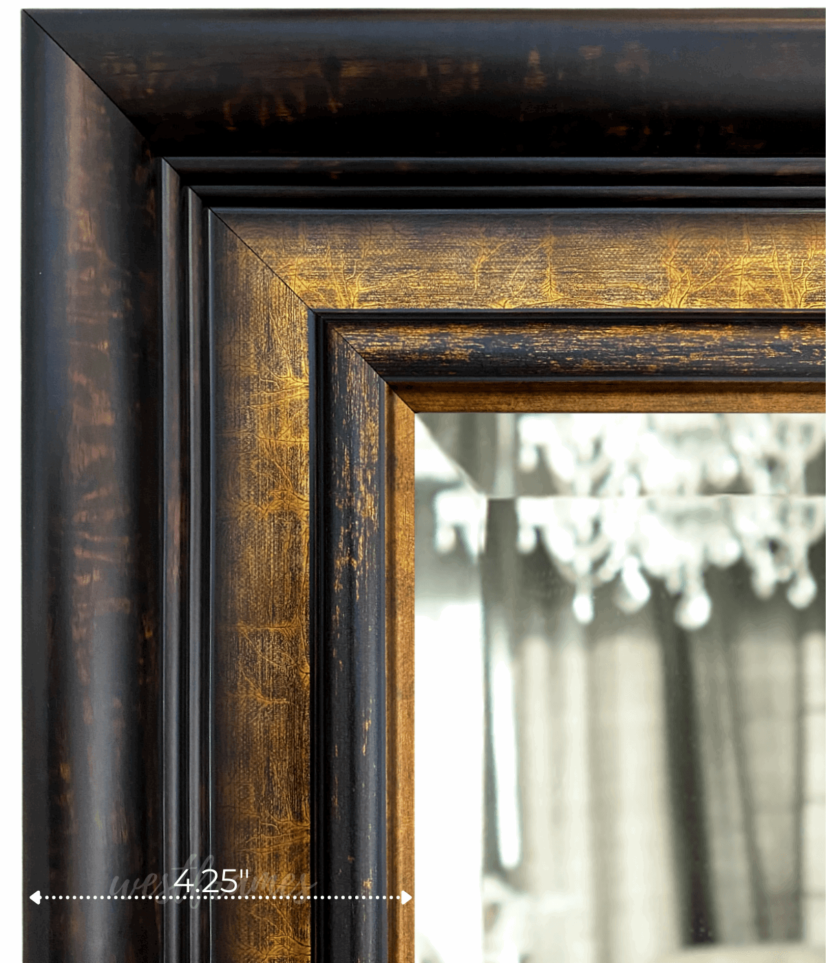Legacy Brown Bronze Decorative Bathroom Vanity Accent Framed Wall Mirror - West Frames