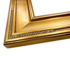 Lola Ornate Antique Gold Leaf Wood Gallery Plein Air Picture Frame - West Frames