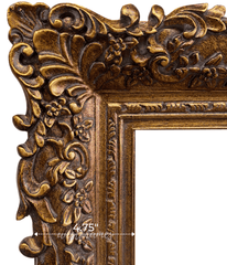 Louis French Baroque Rococo Ornate Wood Picture Frame Antique Gold Leaf - West Frames