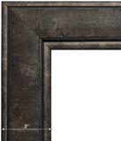 Marcello Rustic Distressed Dark Charcoal Brown Wall Picture Frame 3" Wide - West Frames