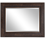 Marcello Rustic Distressed Framed Wall Mirror Walnut Brown 3" Wide - West Frames
