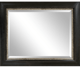 Marco Distressed Black Charcoal with Silver Gold Lining Wall Framed Mirror 3.25" - West Frames