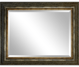 Marco Distressed Brown with Gold Lining Wall Framed Mirror 3.25" - West Frames