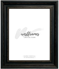 Montreal Distressed Black and Gold Wall Picture Frame - West Frames