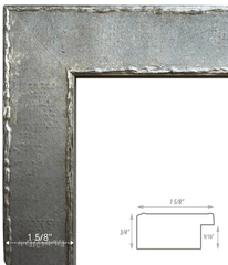 Neo Urban Industrial Distressed Rustic Steel Pewter Silver Wood Picture Frame - West Frames