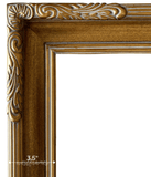 Paris French Ornate Antique Gold Leaf Baroque Wood Picture Frame 3 1/2" Wide - West Frames
