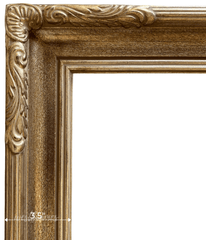 Paris French Ornate Antique Silver Gold Leaf Baroque Wood Picture Frame - West Frames