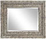 Parisienne Ornate Wood Framed Wall Mirror Antique Silver Gold Patina Finish - West Frames