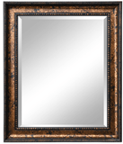 Santino Aged Bronze Black Accent Framed Wall Mirror - West Frames