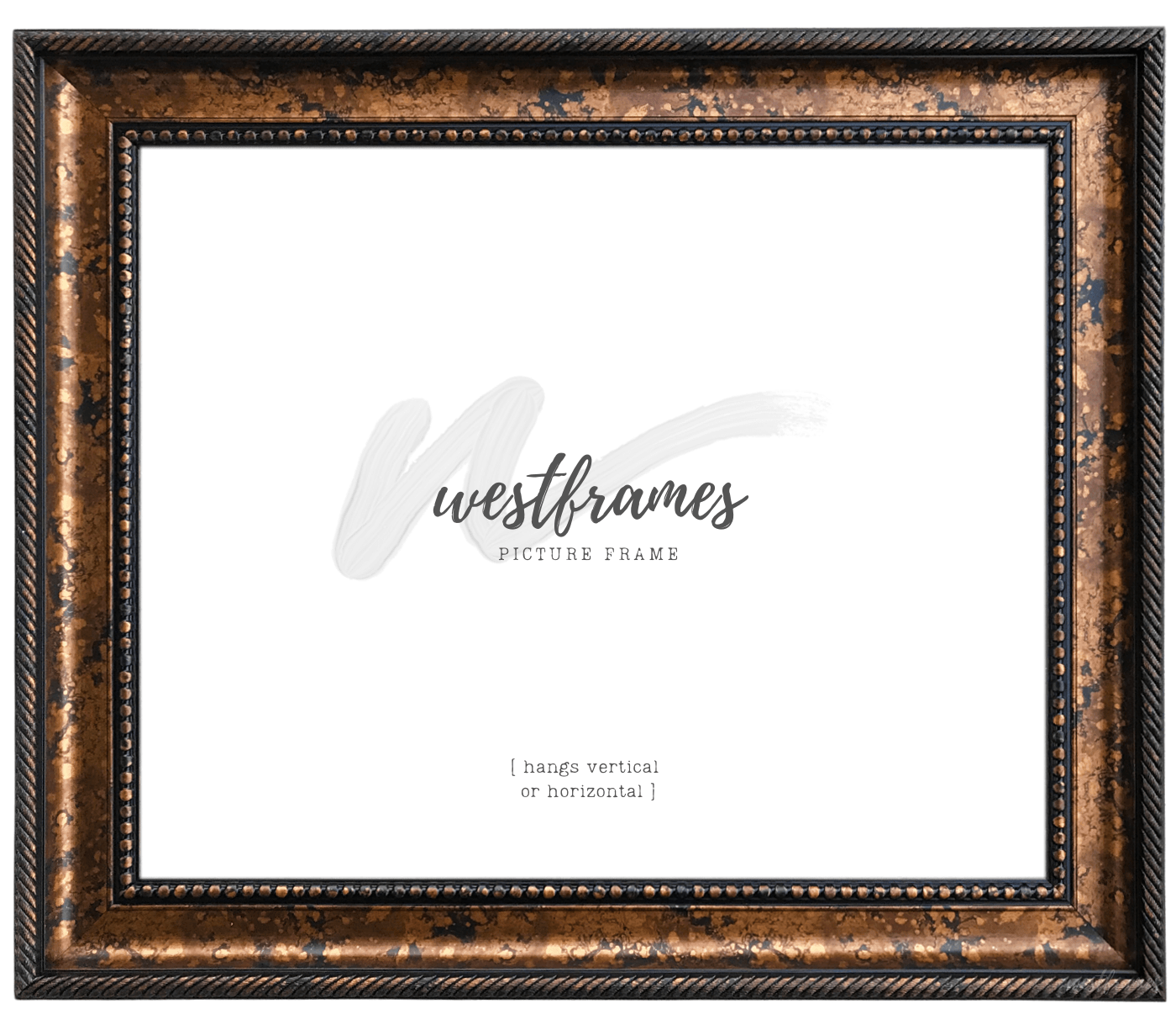 Santino Traditional Classic Aged Bronze Black Wall Picture Frame 3.25" Wide - West Frames