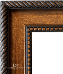 Santino Traditional Classic Aged Golden Brown Wall Picture Frame - West Frames