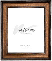 Santino Traditional Classic Aged Golden Brown Wall Picture Frame - West Frames