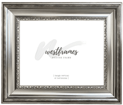 Stella Modern Vintage Silver with Black Accent Ornate Wall Picture Frame - West Frames
