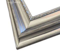 Stella Modern Vintage Silver with Black Accent Ornate Wall Picture Frame - West Frames