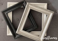 Stella Modern Vintage Silver with Black Accent Ornate Wall Picture Frame - West Frames