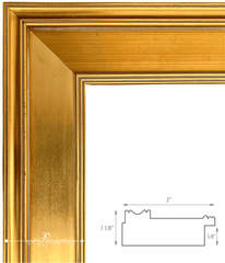 Gallery Classic Antique Gold Leaf Wood Plein Air Wall Picture Frame - West Frames