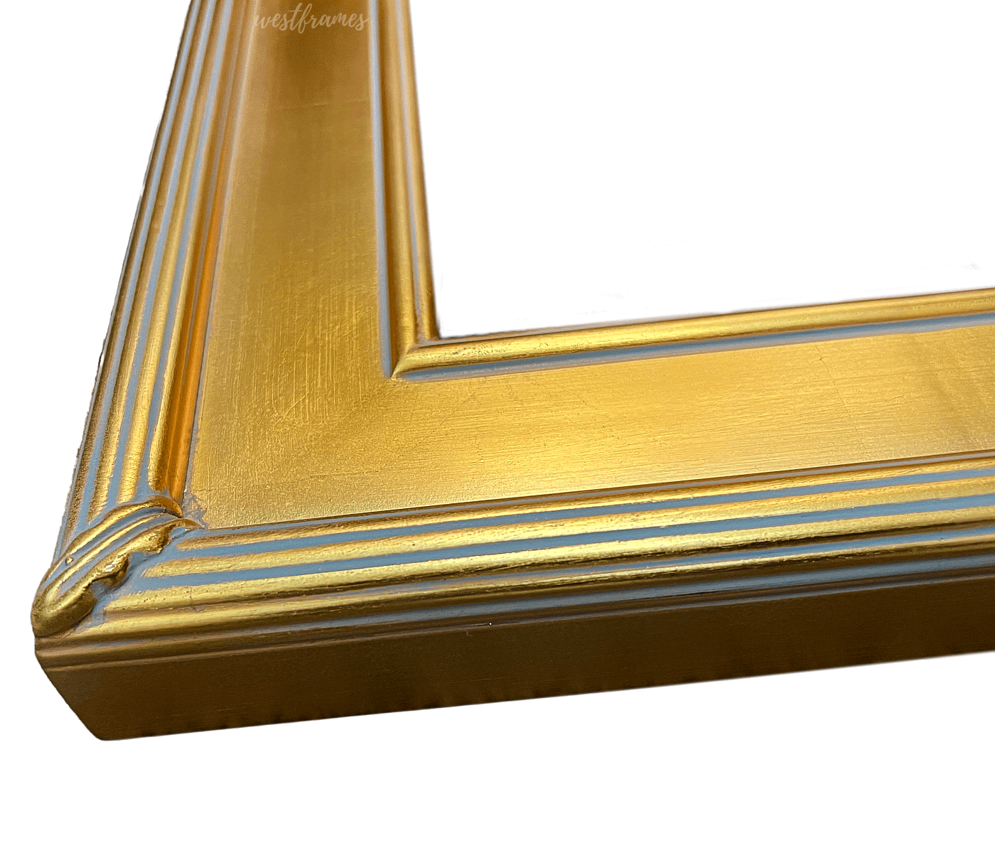 The Gallery Classic Gold Leaf Wood Plein Air Closed Corner Picture Frame 3" Wide - West Frames