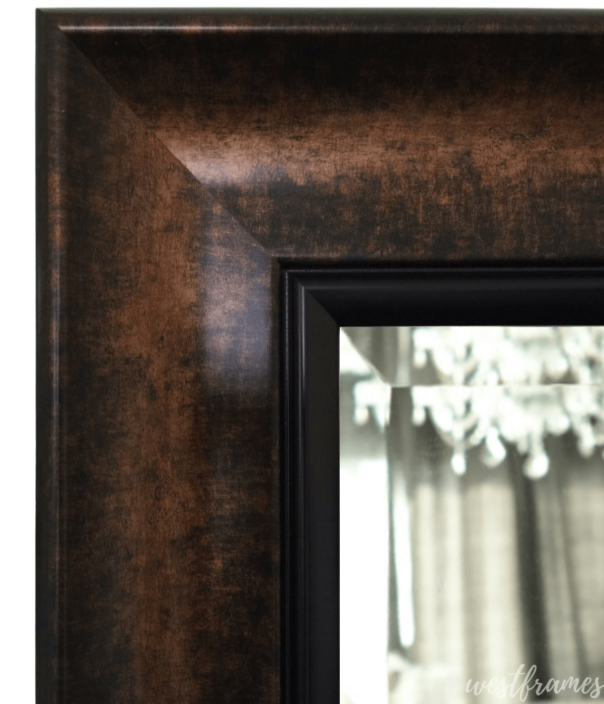 Tuscan Bronze Black Finish Framed Wall Mirror - West Frames