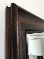 Tuscan Bronze Black Finish Framed Wall Mirror - West Frames