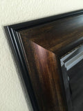 Tuscany Dark Brown Gold Finish Framed Wall Mirror - West Frames