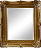 Victoria Ornate Wood Gold Rectangle Baroque Framed Wall Mirror - West Frames